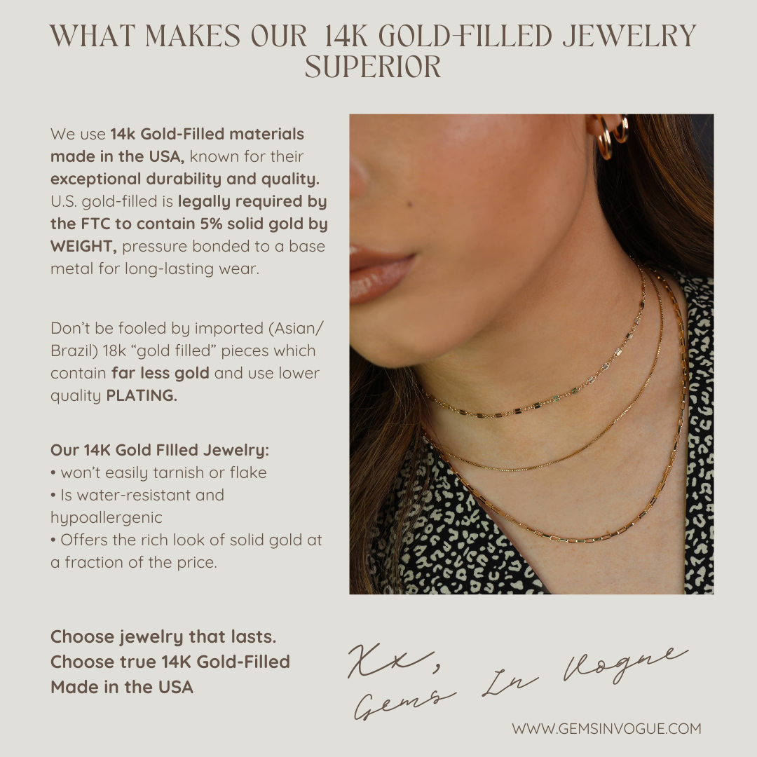 14K Gold Filled FLAT-Beaded Stack Ring |Dainty Layering Ring